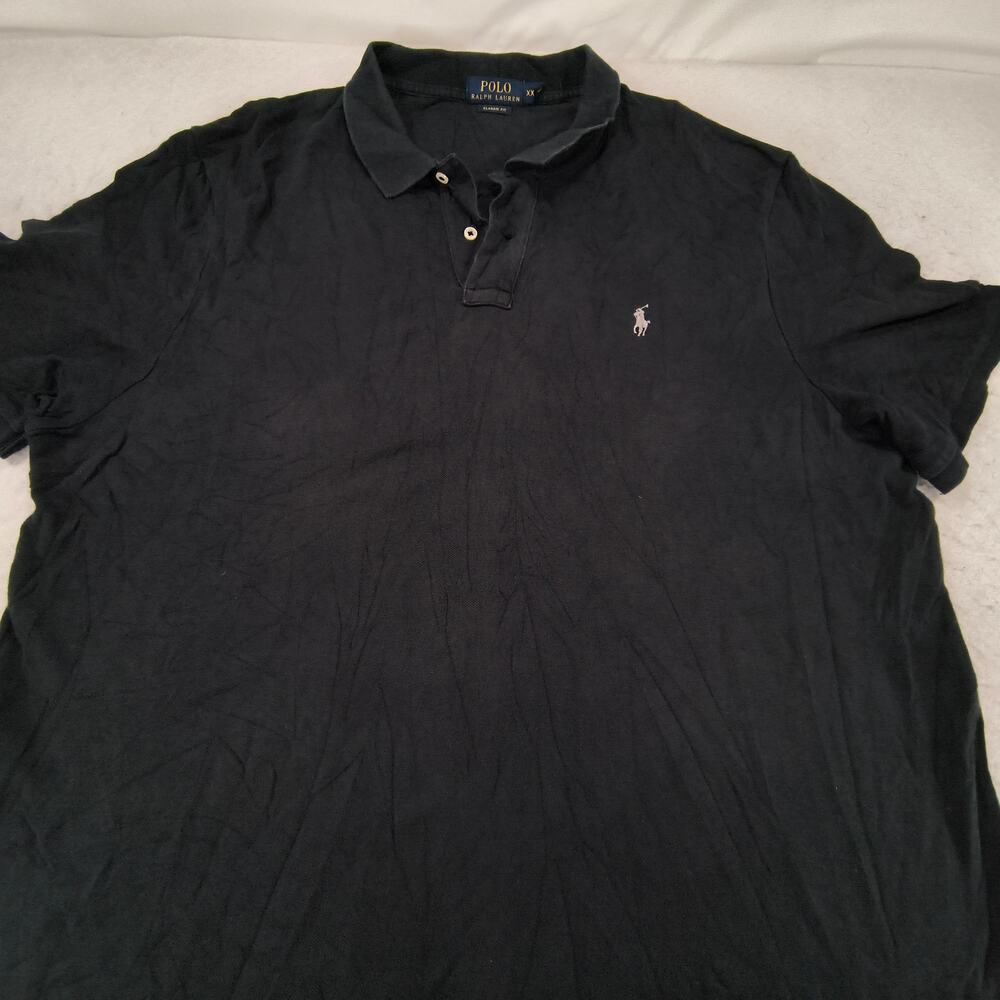 Polo Ralph Lauren Classic Fit Collared Polo Shirt Mens Size 2XL Black Gray